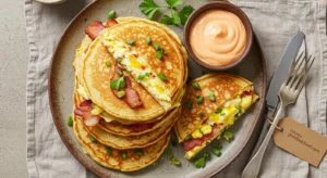 Savoury-Stuffed Breakfast Pancakes