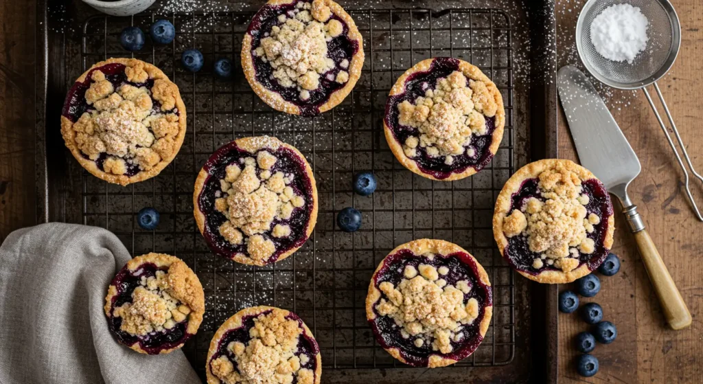 Blueberry Crumb Pies