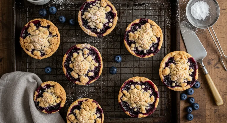Blueberry Crumb Pies