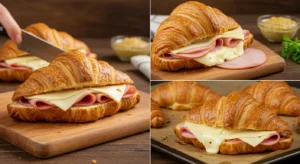 Ham And Cheese Stuffed Croissant