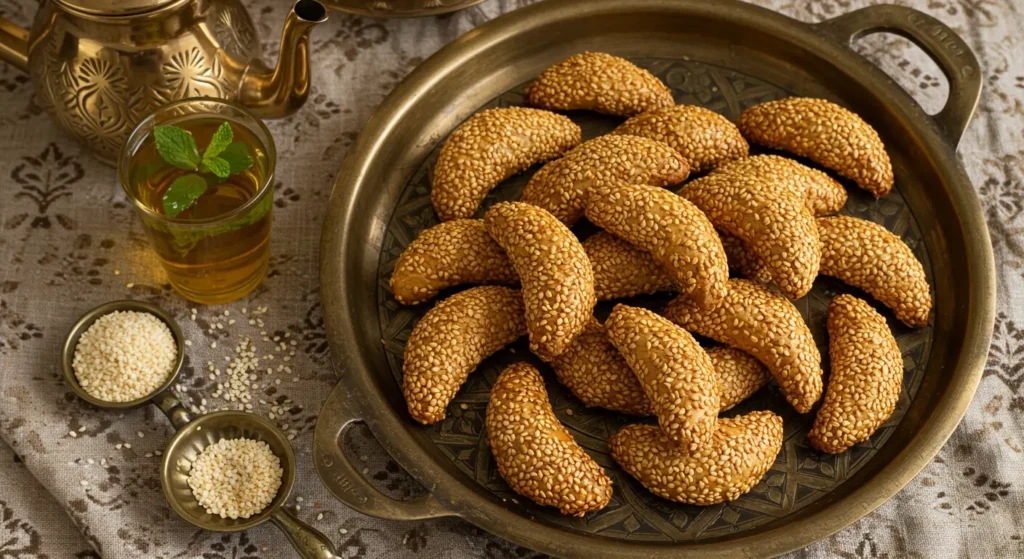 Moroccan sesame cookies